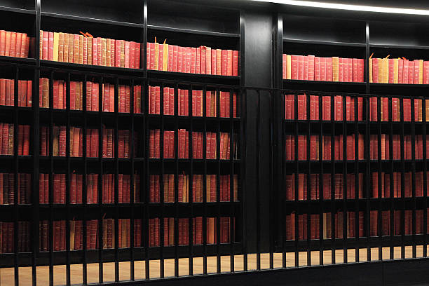 Old books in a modern library